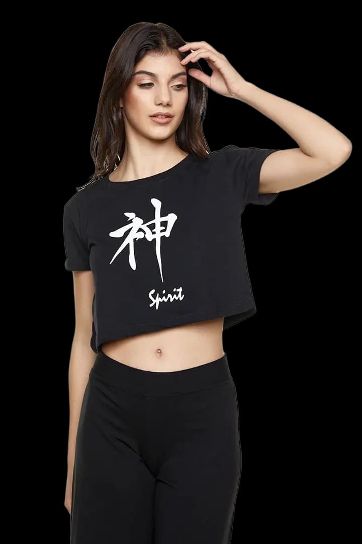 Μπλουζάκι μακό κοντό (CROP TOP) #1224 -  2