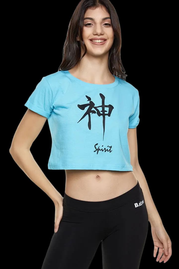 Μπλουζάκι μακό κοντό (CROP TOP) #1224 -  6