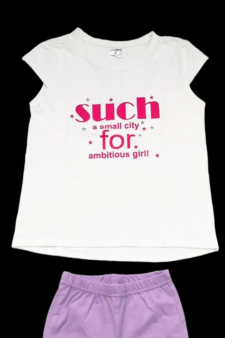 Σετ Κοριτσίστικο μπλούζα και λιλά κολάν #1235/36 Such -  2