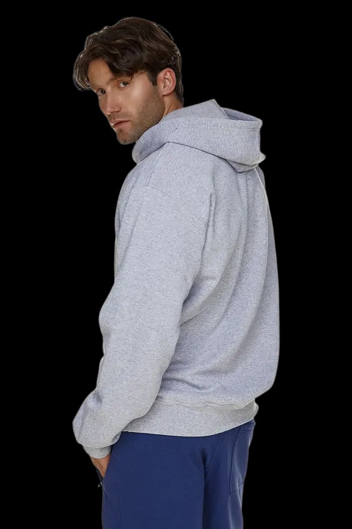 Μπλούζα φούτερ με κουκούλα και τσέπη μάρσιπο #1312 -  4