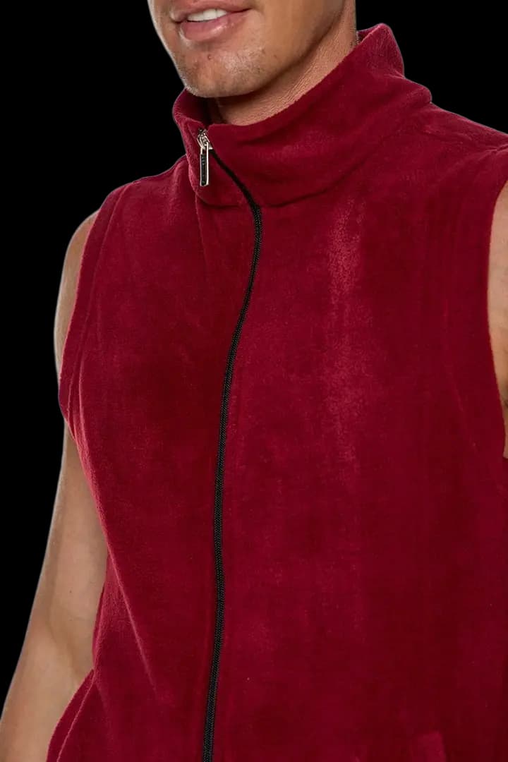 Γιλέκο fleece με γιακά και τσέπες #1364 -  5