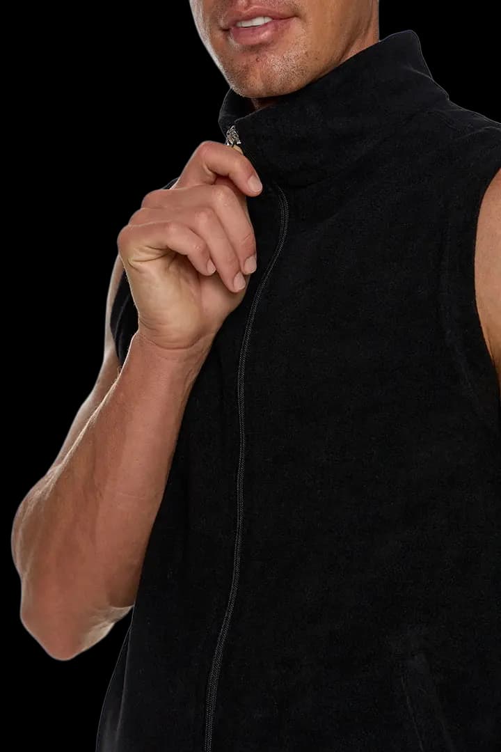 Γιλέκο fleece με γιακά και τσέπες #1364 -  5