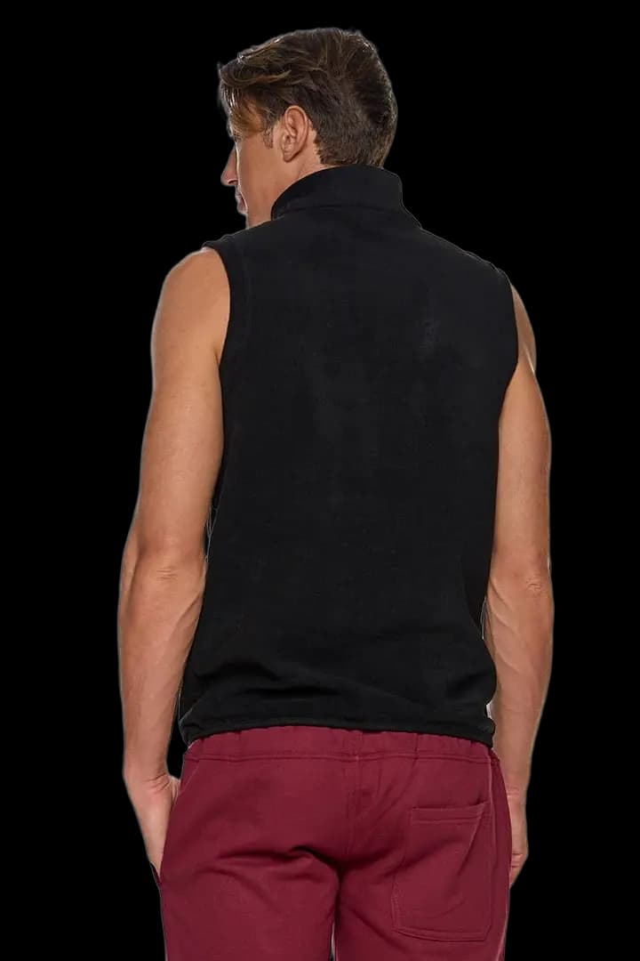 Γιλέκο fleece με γιακά και τσέπες #1364 -  4