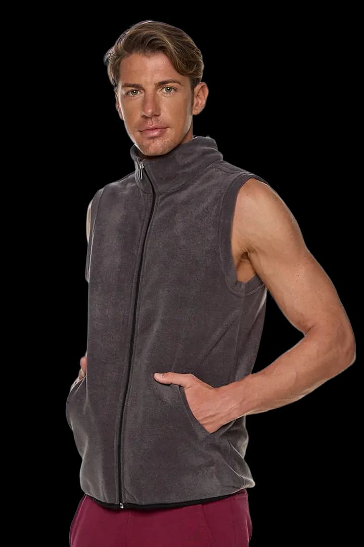 Γιλέκο fleece με γιακά και τσέπες #1364 -  4