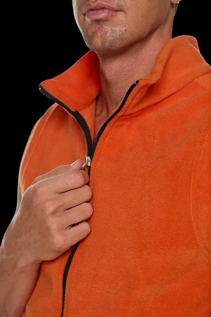 Γιλέκο fleece με γιακά και τσέπες #1364 -  4