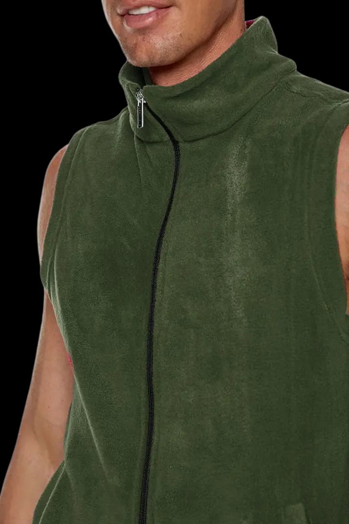 Γιλέκο fleece με γιακά και τσέπες #1364 -  3