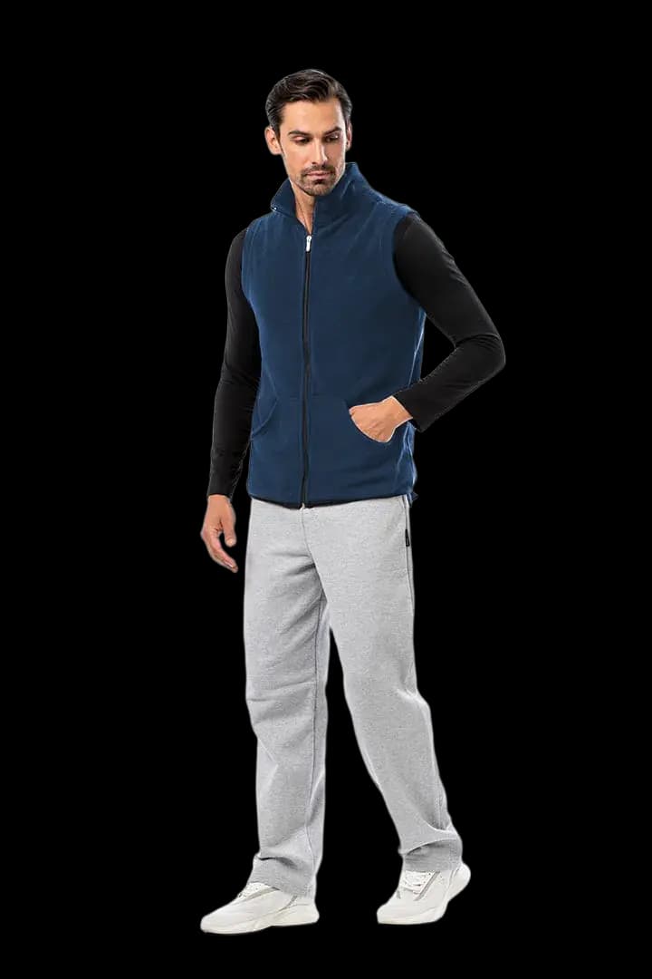 Γιλέκο fleece με γιακά και τσέπες #1364 -  3