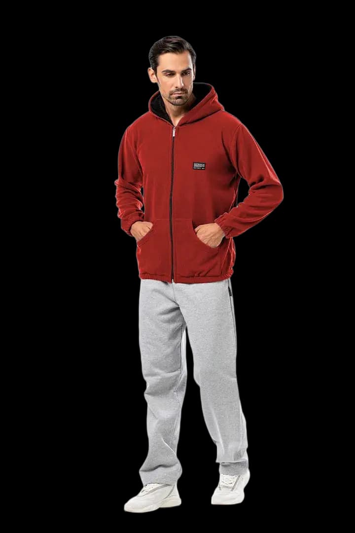Ζακέτα fleece με κουκούλα #1375 -  3
