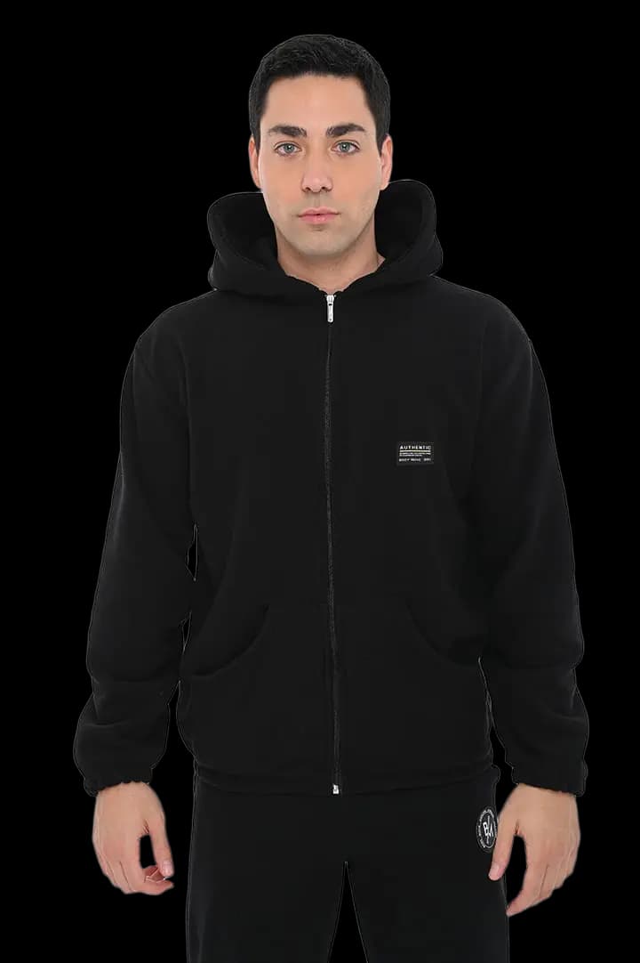 Ζακέτα fleece με κουκούλα #1375 -  4