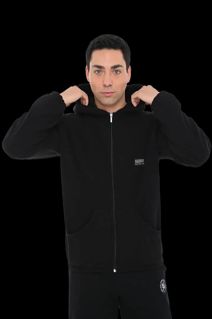 Ζακέτα fleece με κουκούλα #1375 -  5