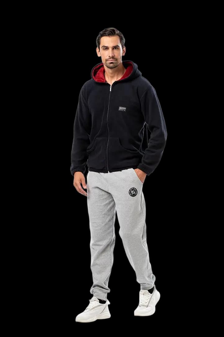 Ζακέτα fleece με κουκούλα #1375 -  2