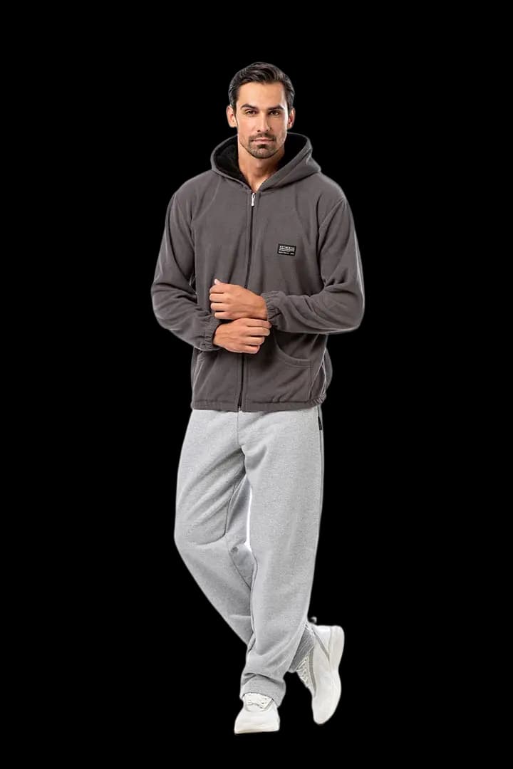 Ζακέτα fleece με κουκούλα #1375 -  3