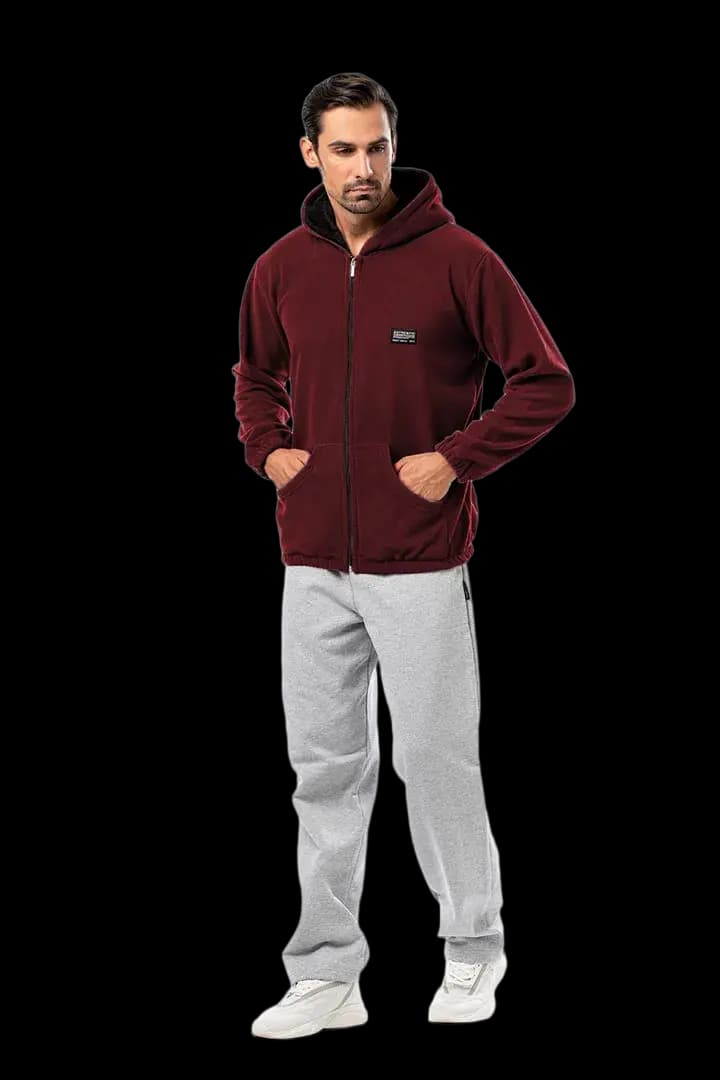 Ζακέτα fleece με κουκούλα #1375 -  3