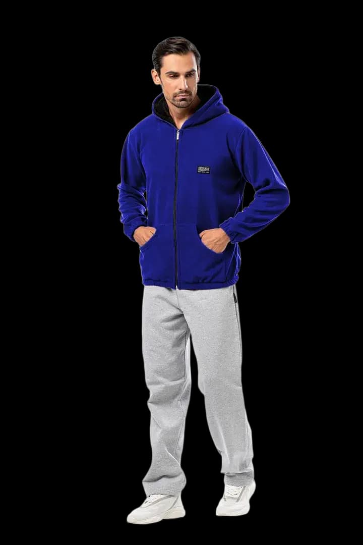 Ζακέτα fleece με κουκούλα #1375 -  3