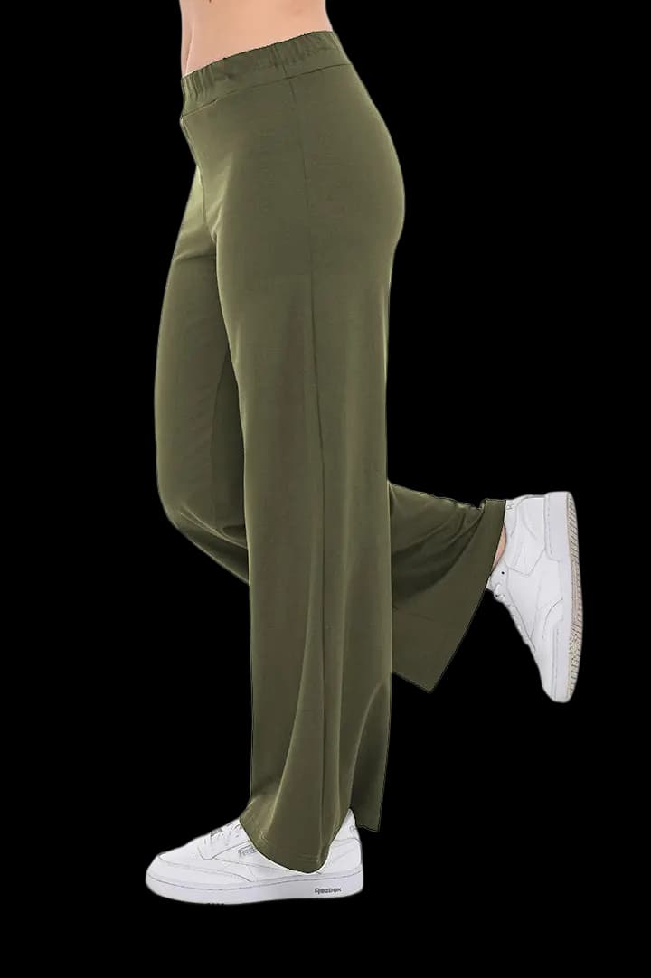 Παντελόνα viscose lycra ψιλή #1396 - Χακί