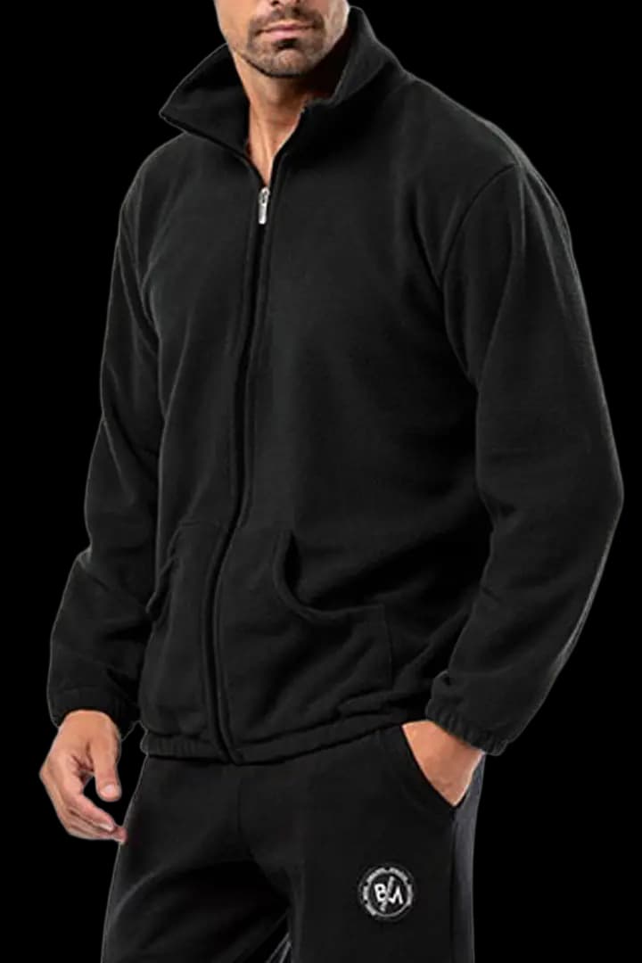 Ζακέτα fleece με γιακά υπερμέγεθος #1429 -  3