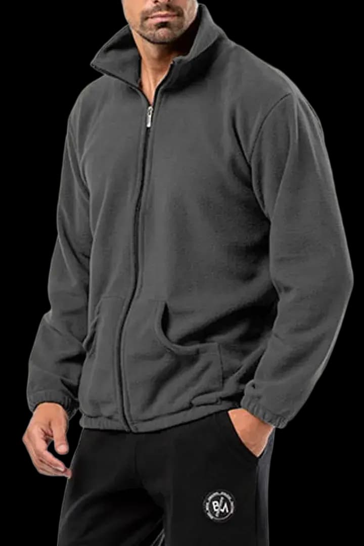 Ζακέτα fleece με γιακά υπερμέγεθος #1429 -  3