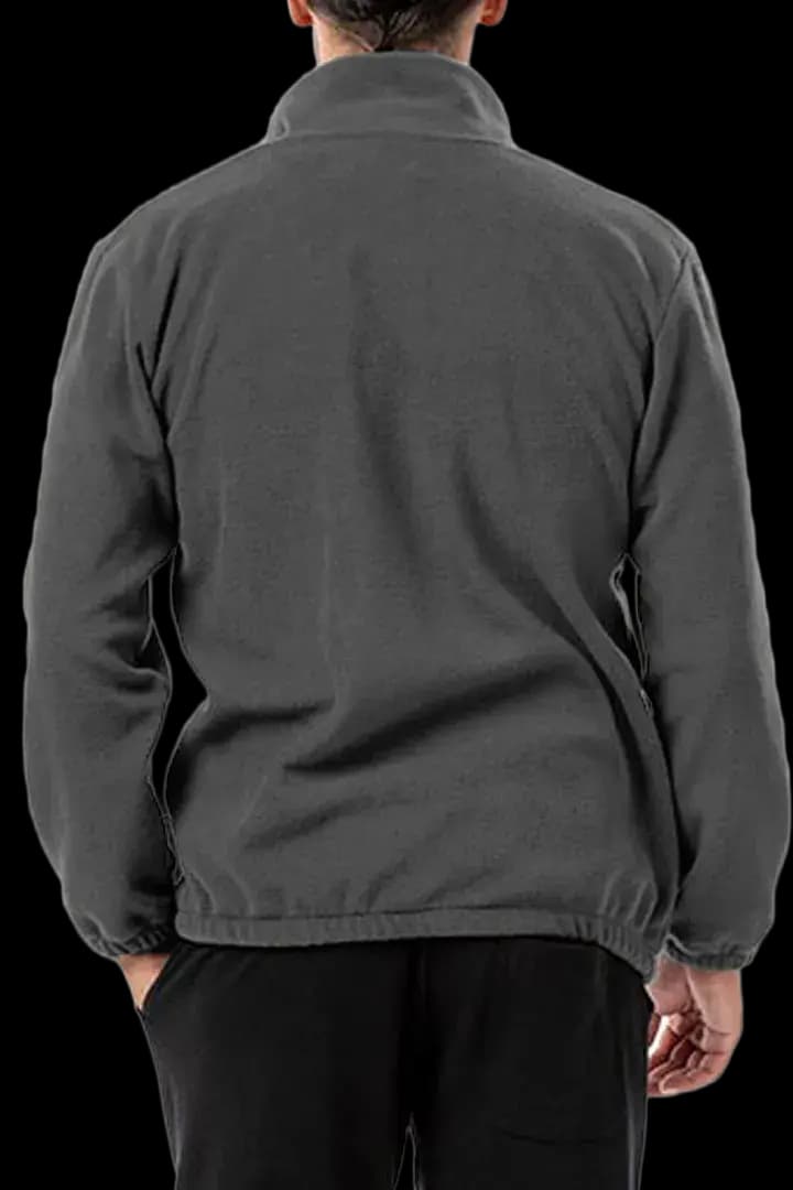 Ζακέτα fleece με γιακά υπερμέγεθος #1429 -  2