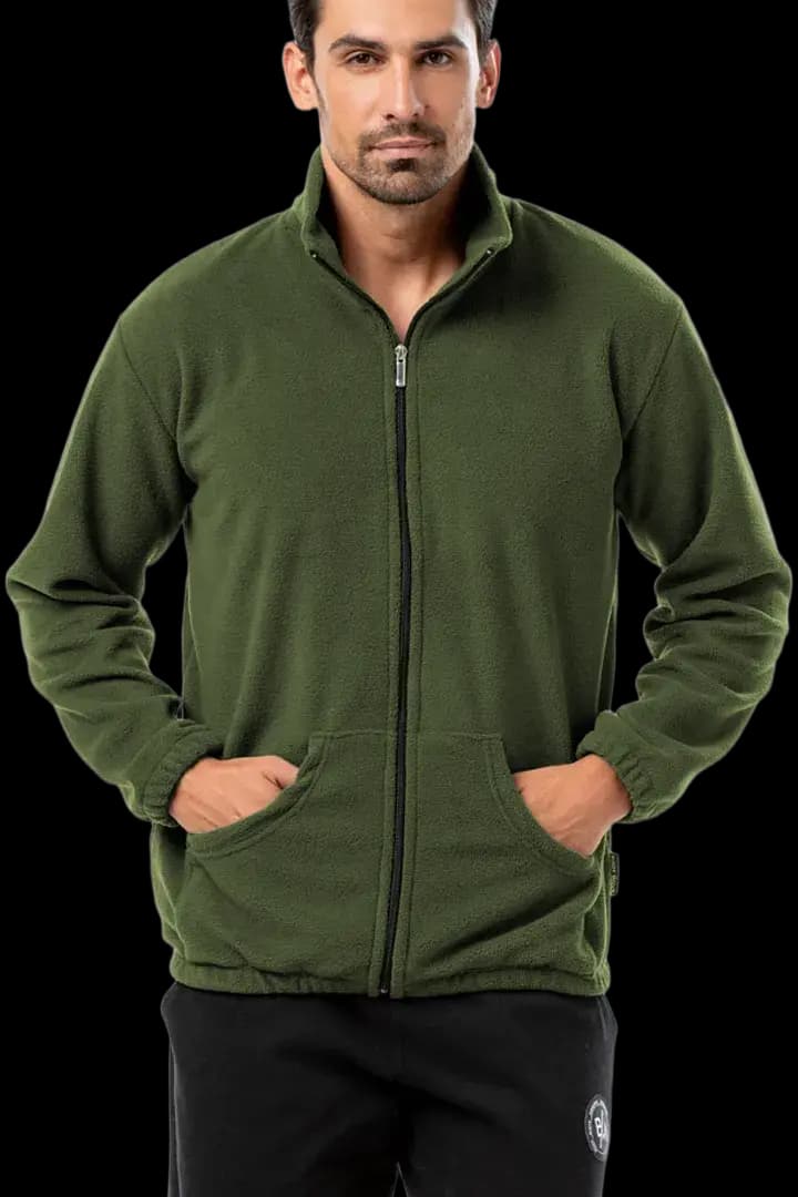 Ζακέτα fleece με γιακά υπερμέγεθος #1429 -  2