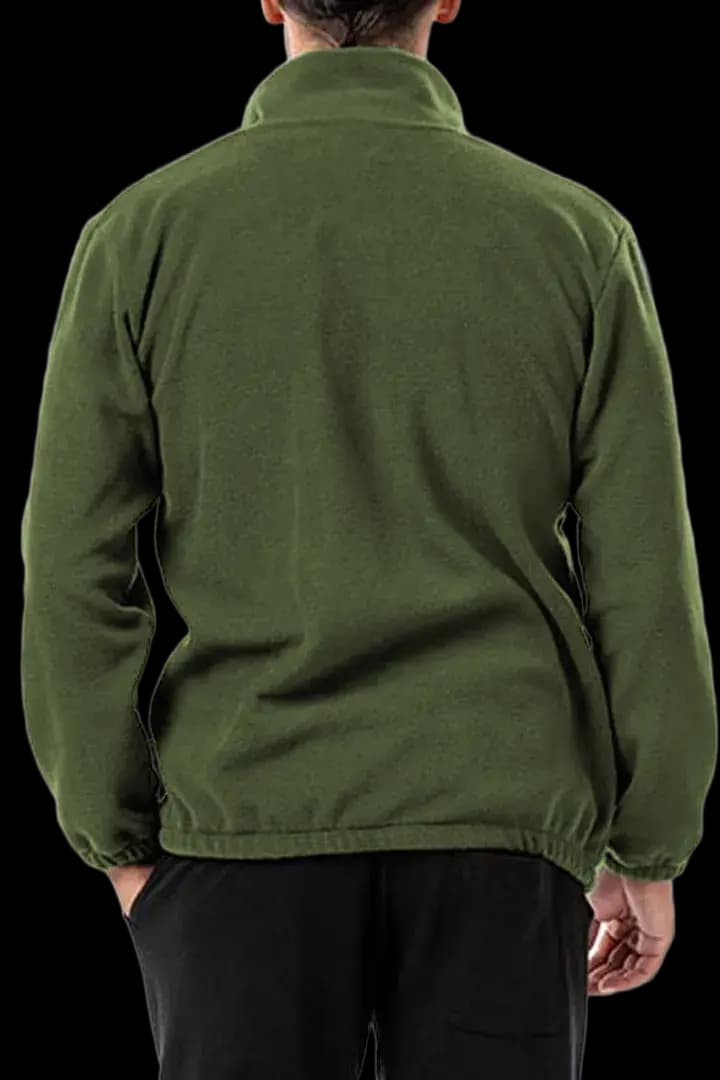 Ζακέτα fleece με γιακά υπερμέγεθος #1429 -  3