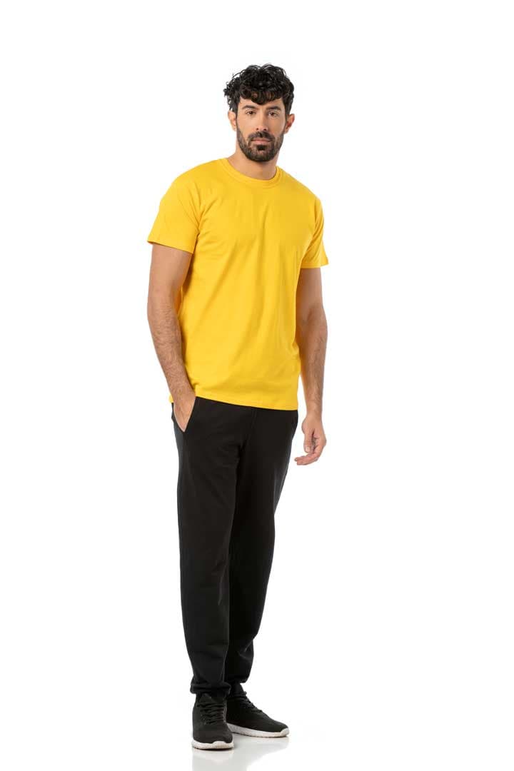 Μπλούζα Υπερμέγεθος μακό πενιέ με λαιμόκοψη #B001Υ - Κίτρινο -  4