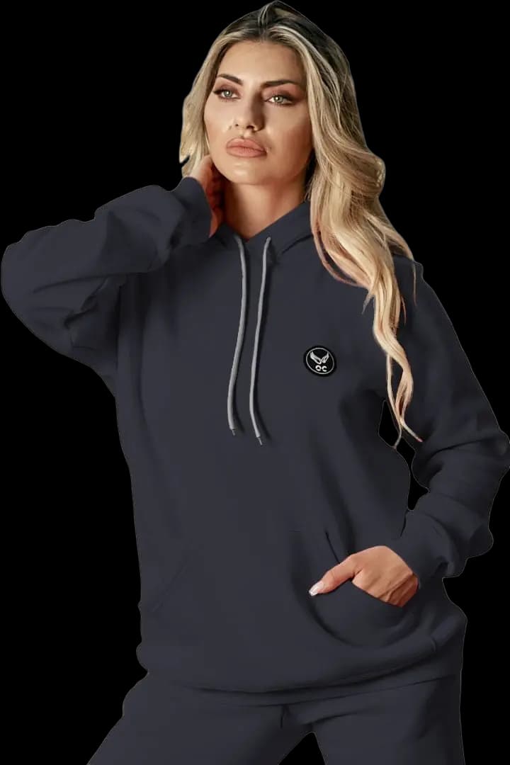 Μπλούζα UNISEX τρίκλωνη με κουκούλα #B003w - Μπλε