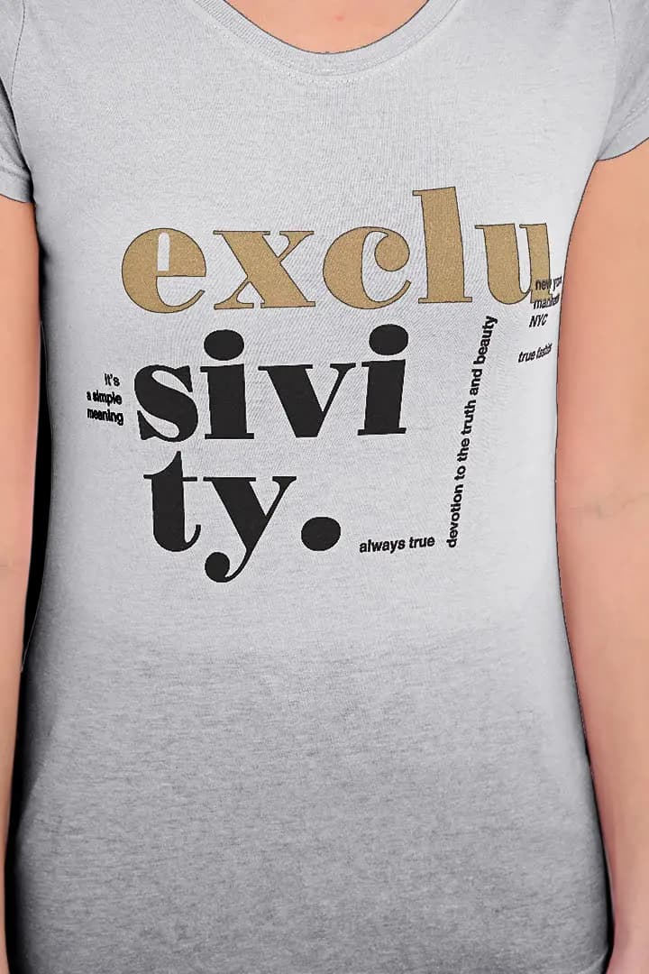 Μπλούζα μακό λαιμόκοψη στάμπα #768 EXCL -  2