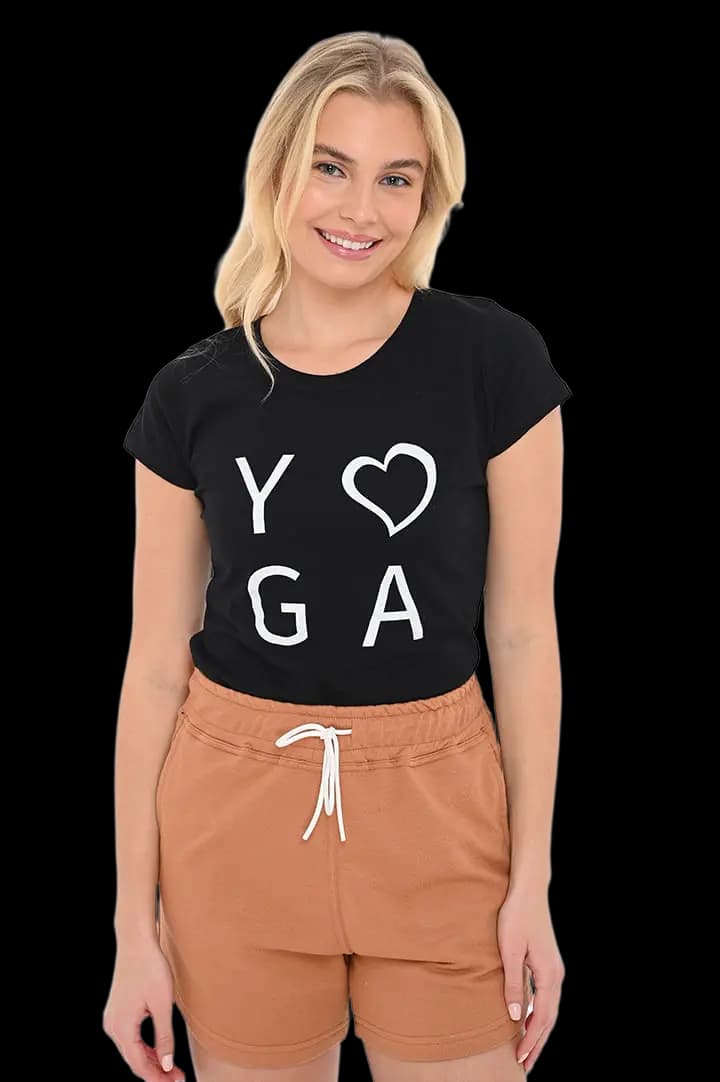 Μπλούζα μακό λαιμόκοψη στάμπα #768 YOGA 3 -  12
