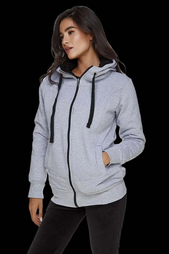 Ζακέτα UNISEX τρίκλωνη με γούνινη επένδυση #911w -  3