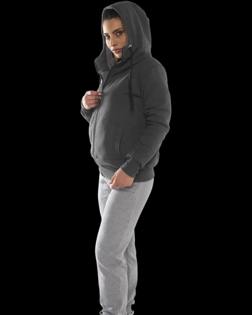Ζακέτα UNISEX τρίκλωνη με γούνινη επένδυση #911w -  2