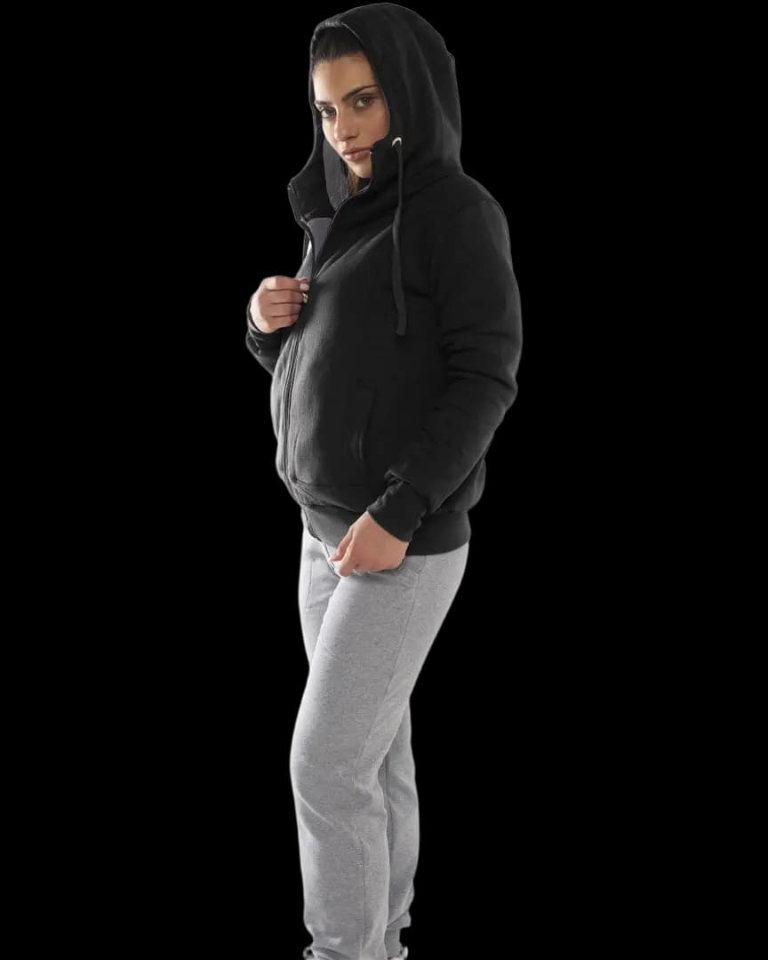 Ζακέτα UNISEX τρίκλωνη με γούνινη επένδυση #911w -  2