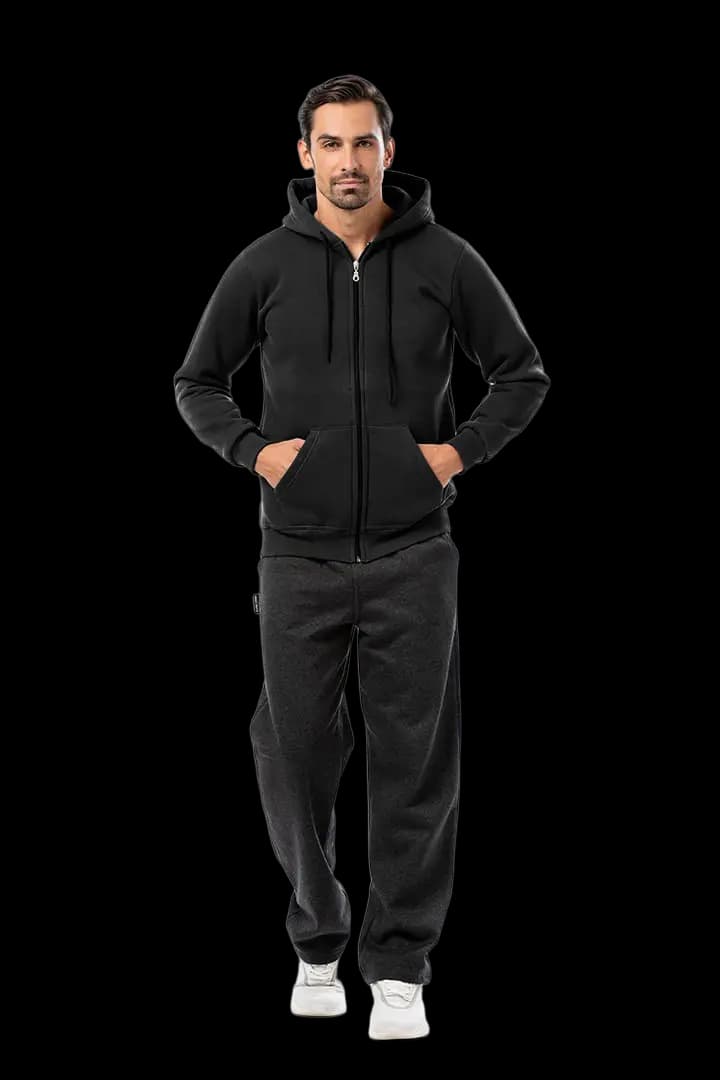 Ζακέτα UNISEX τρίκλωνη με κουκούλα #B002m -  4