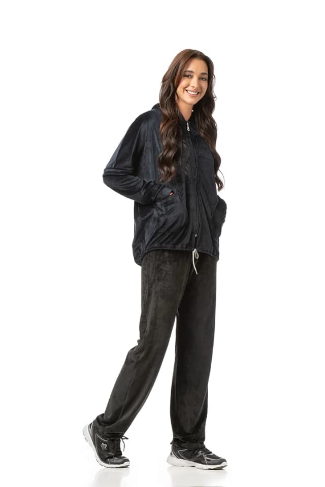 Ζακέτα βελούδο με κουκούλα #1465