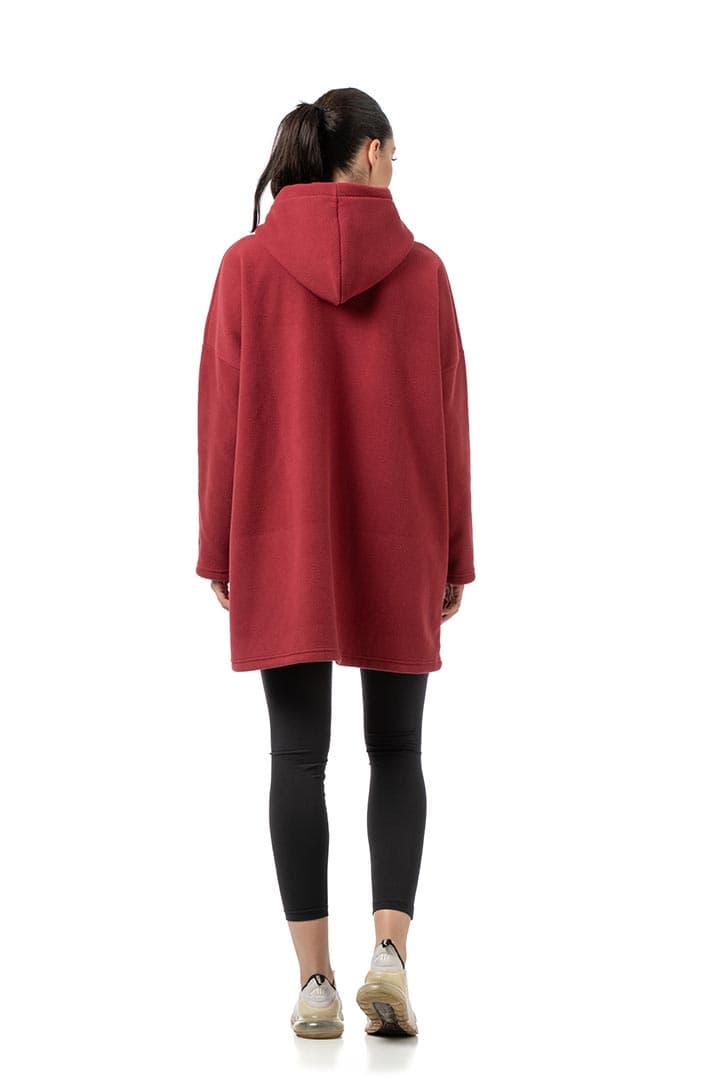 Ζακέτα fleece μακρυά με τσέπες #1474 -  2