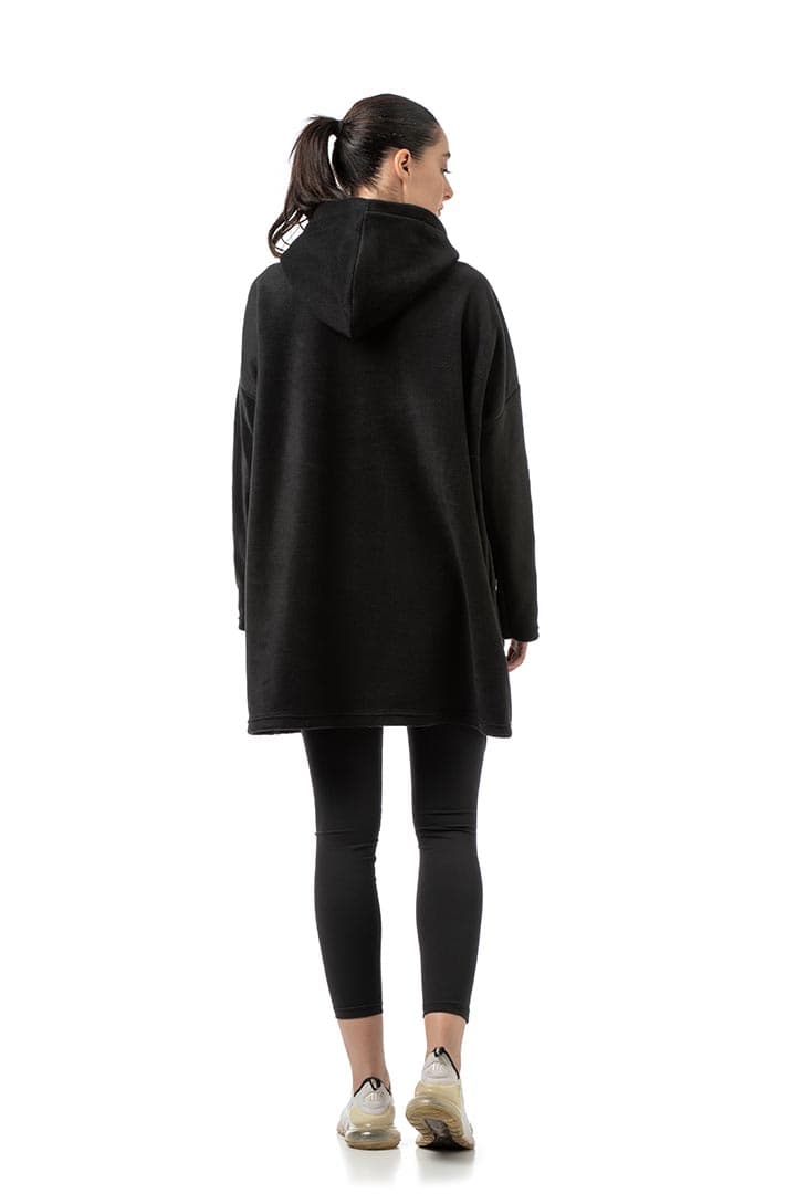 Ζακέτα fleece μακρυά με τσέπες #1474 -  3