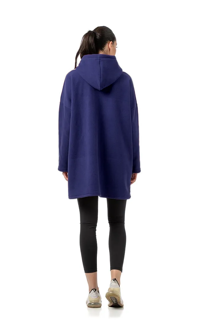 Ζακέτα fleece μακρυά με τσέπες #1474 -  3