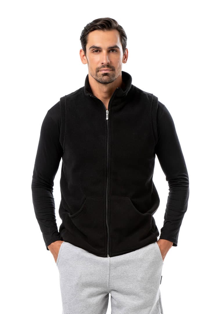 Γιλέκο fleece με γιακά υπερμέγεθος #1430 - Μαύρο - Προϊόν